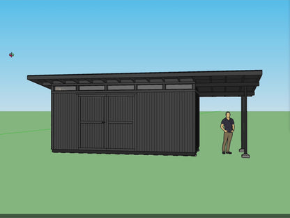 Modern Shed Plans - 8X12, 10X12, 8X20 feet