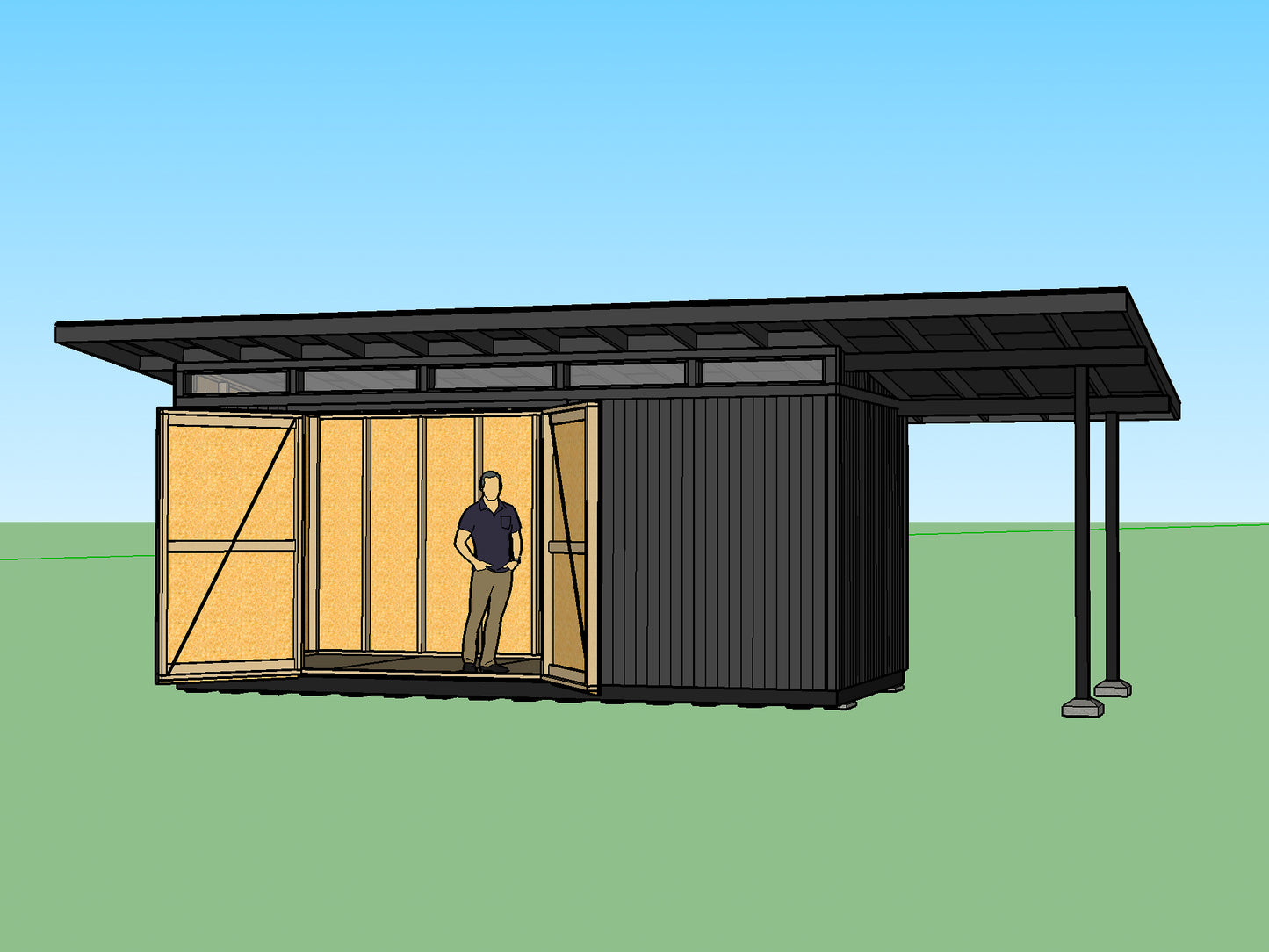 Modern Shed Plans - 8X12, 10X12, 8X20 feet